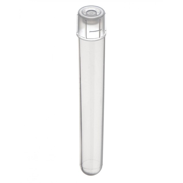 Culture tubes, Polypropylene, Non-graduated, 17x100 mm, Sterile w/2 Position Cap, 1000/PK
